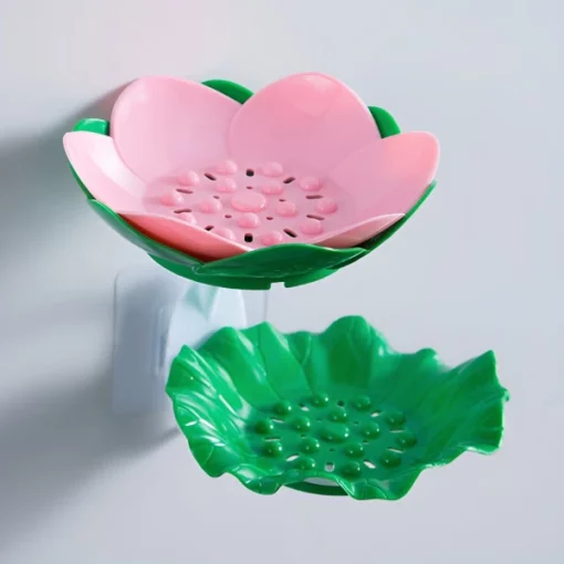 Lotus Shape Double-Layer Soap Holder