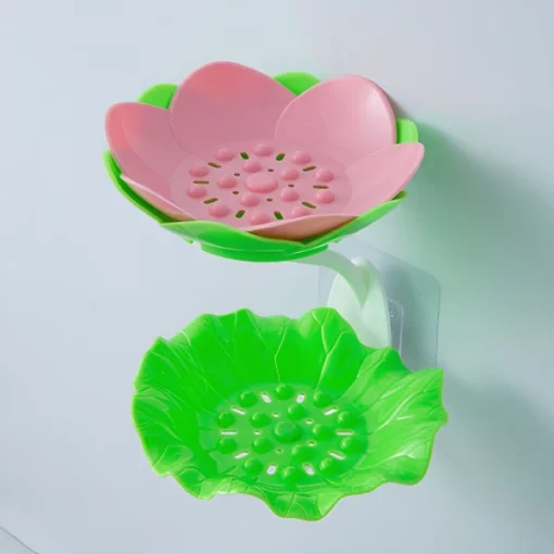 Lotus Shape Double-Layer Soap Holder