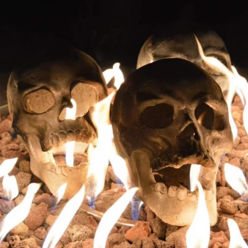 Terrifying Human Skull Fire Pit