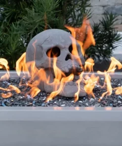 Terrifying Human Skull Fire Pit