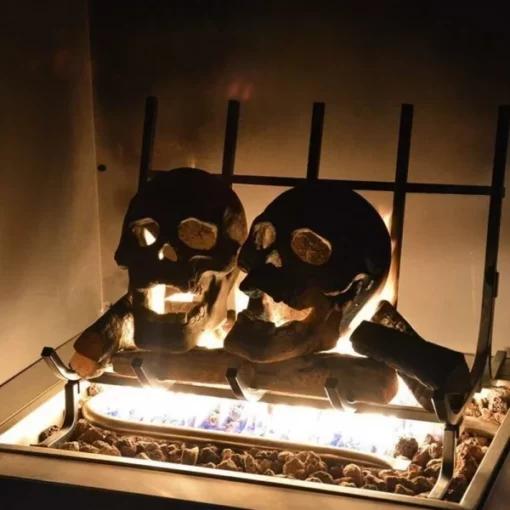 Terrifying Human Skull Fire Pit