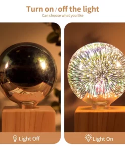 Galaxy 3D Infinity Fireworks Light Bulb