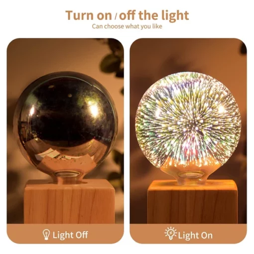 Galaxy 3D Infinity Fireworks Light Bulb