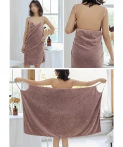 Wearable Microfiber Bath Towel Bathrobe