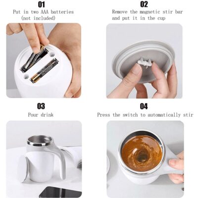 Automatic Self-Stirring Magnetic Mug