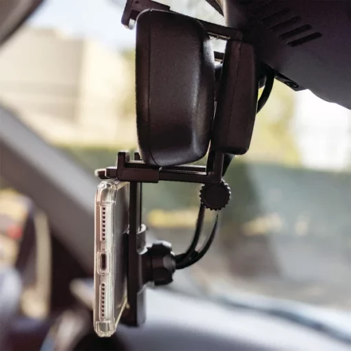 Multifunctional Rear View Mirror Phone Holder Mount