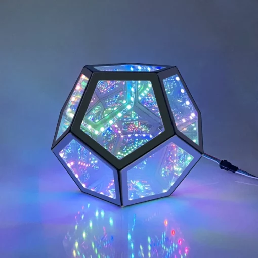 Infinity Dodecahedron Color Art Light