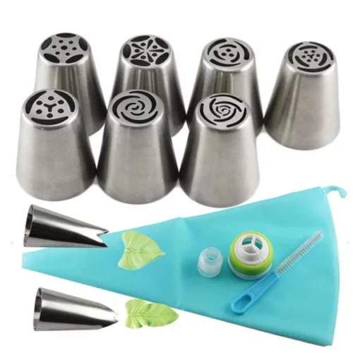 Decorative Cake Nozzle Set (13 Piece Set)