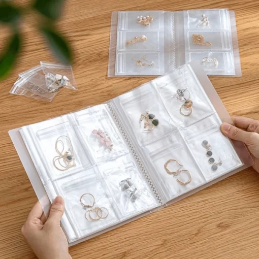 Transparent Jewelry Book Organizer Set