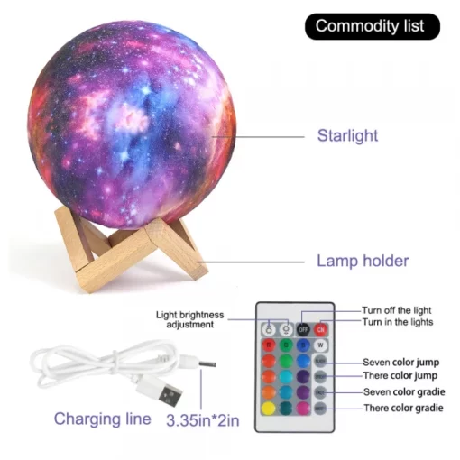 Galaxy Moon Lamp