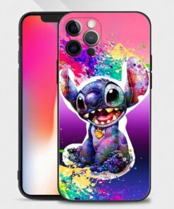 Blue Stitch Animal Art iPhone Case