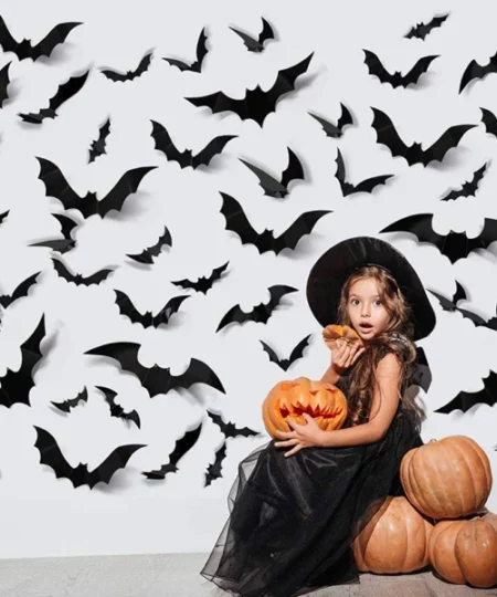 DIY Haunted House Halloween Bat Wall Stickers