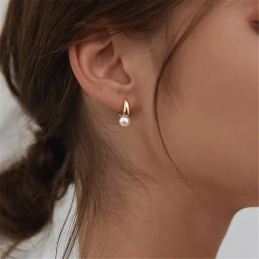 Dainty Pearl Huggie Earrings For Every Dress