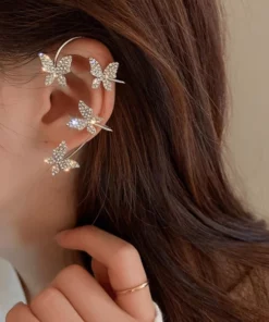 Elegant Easy Clip Butterfly Earrings Require No Piercing