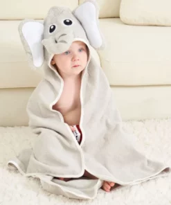 Elephant Hooded Bath Towel For Babies