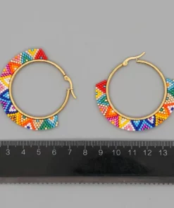 Big Beaded Hoop Earrings