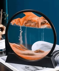 Moving Sand Art Picture Round Glass 3D