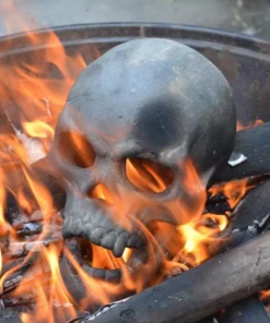 Terrifying Human Skull Fire Pit