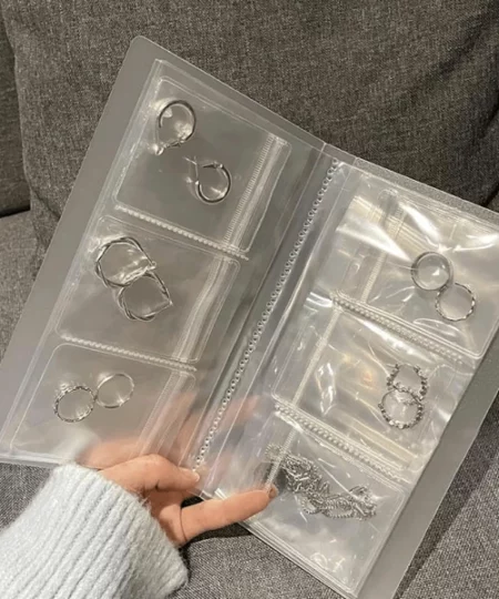 Transparent Jewelry Book Organizer Set