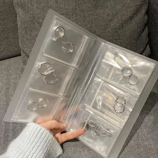 Transparent Jewelry Book Organizer Set