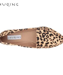 Flat Jaguar Print Haircalf Loafers