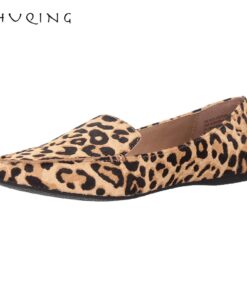 Flat Jaguar Print Haircalf Loafers