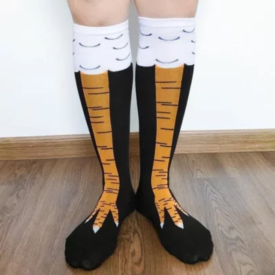 Funny Chicken Leg Socks Knee High Unisex