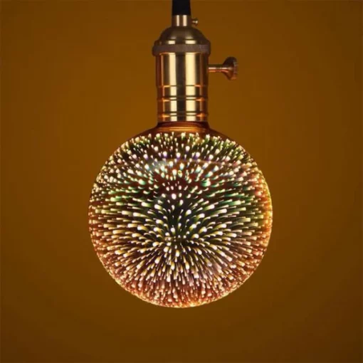 Galaxy 3D Infinity Fireworks Light Bulb