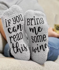 Wine Lover Custom Thermal Socks For Women