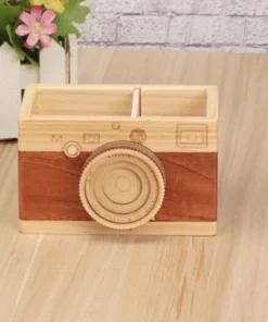 Creative Camera Wooden Pencil Stand