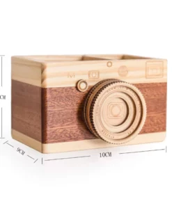 Creative Camera Wooden Pencil Stand