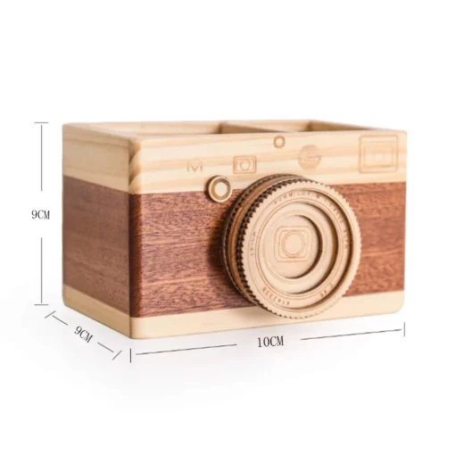 Creative Camera Wooden Pencil Stand