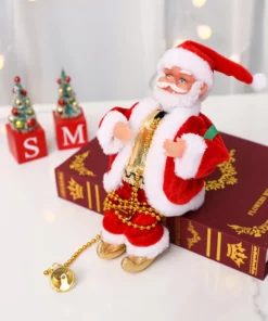 Musical Rope Climbing Santa For Cheerful Xmas Decor