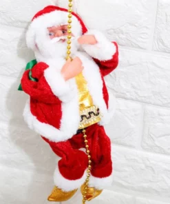 Musical Rope Climbing Santa For Cheerful Xmas Decor