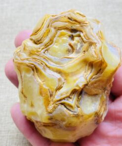 Natural Lemon Yellow Agate Raw Stone