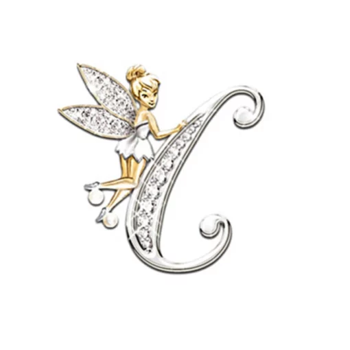 New Metal Luxury Angel Letter Brooch