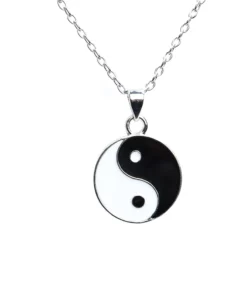 Punk Enamel Tai Ji Yin Yang Necklace