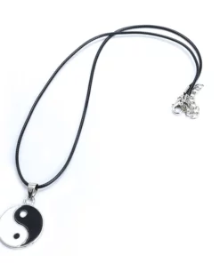 Punk Enamel Tai Ji Yin Yang Necklace