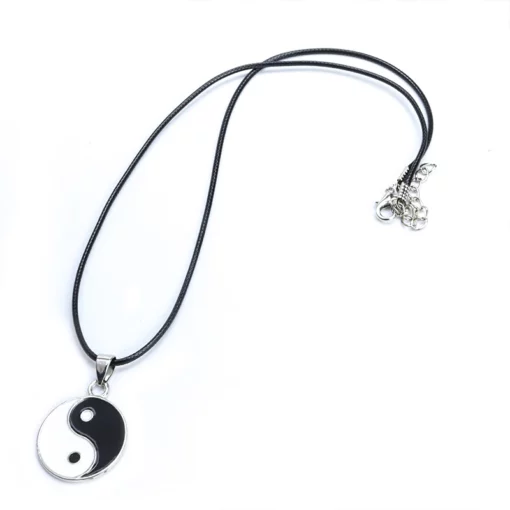 Punk Enamel Tai Ji Yin Yang Necklace