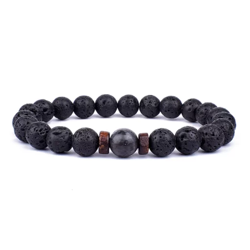 Volcanic Stone Bracelet for Buddhist Gift