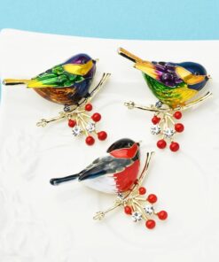 Multicolor Bird Brooch Pins